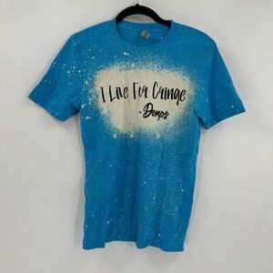 Demps I Live For Cringe Blue and White T Shirt Size Small